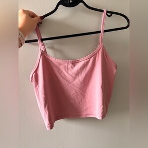 Aritzia GOLDEN butter tank - cropped - pale pink